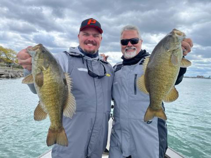 Curt Hill of Power Pro and James Hall with Bassmaster Magazine