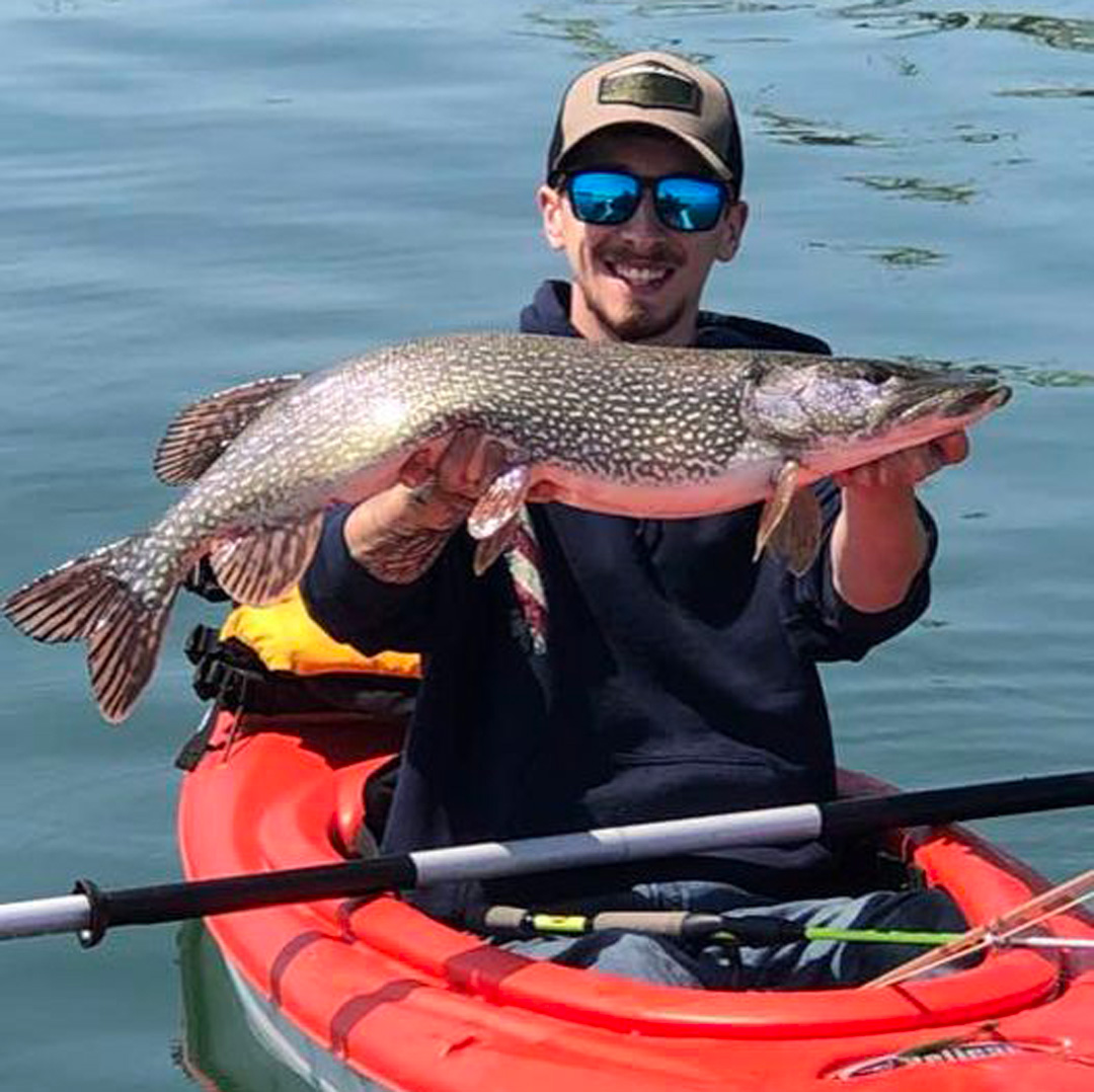Parker Cinelli pike from the kayak