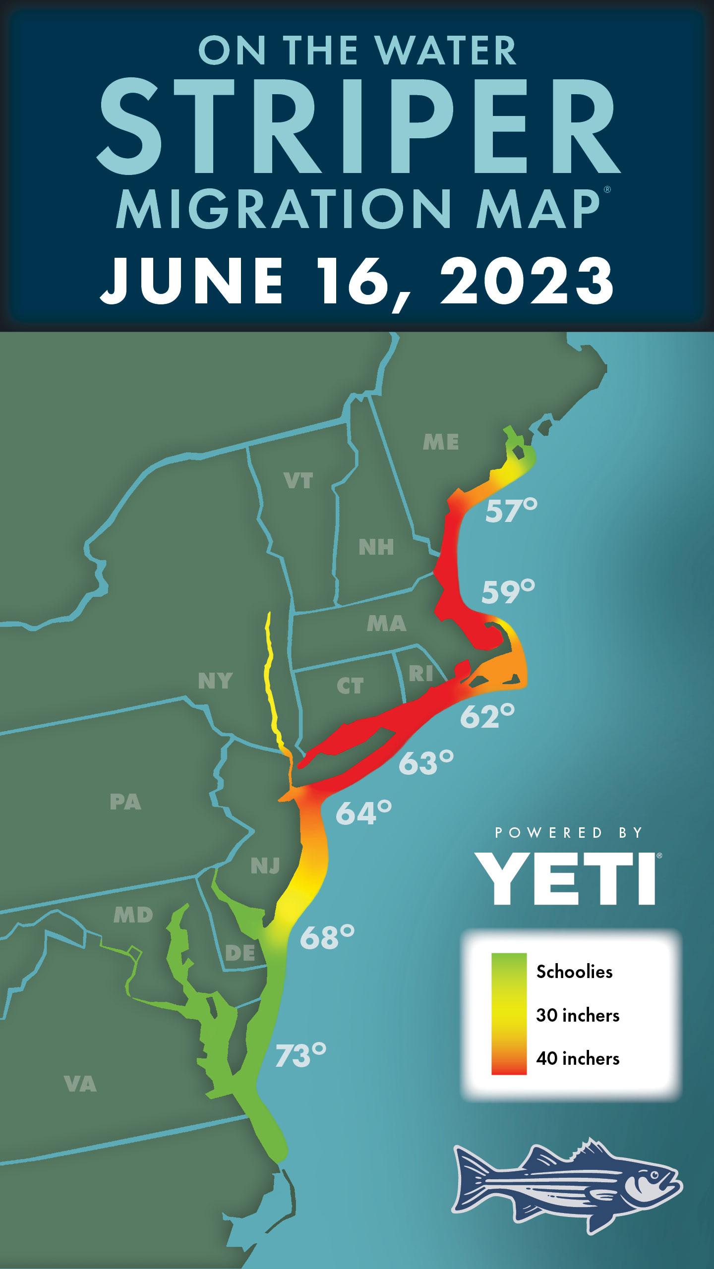 Striper Migration Map 2023-6-16