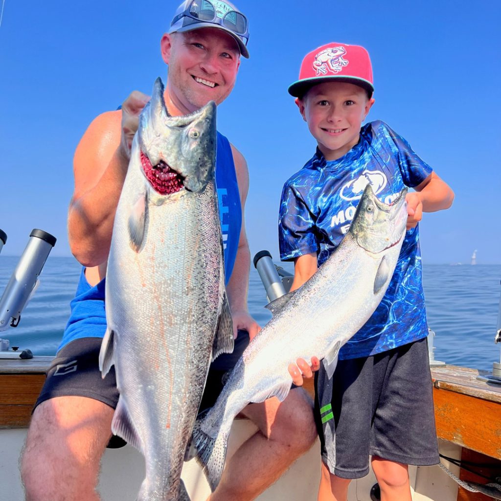 Derrick and Carter R. of PA king salmon