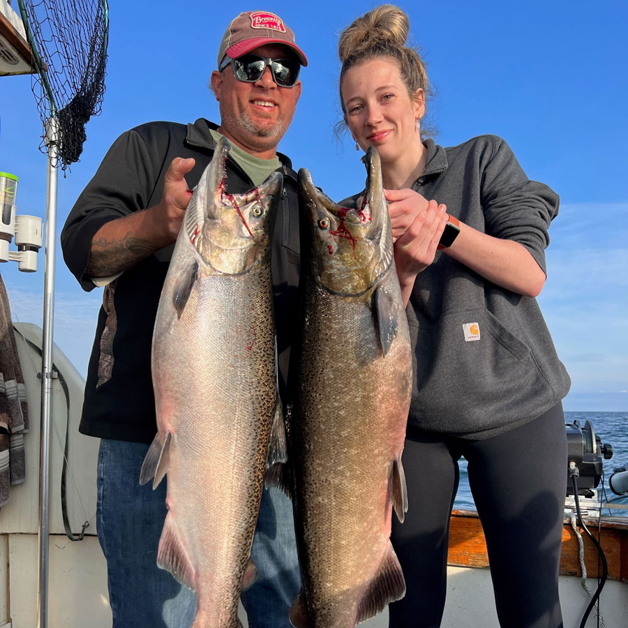 Kaylee and Clyde P. king salmon