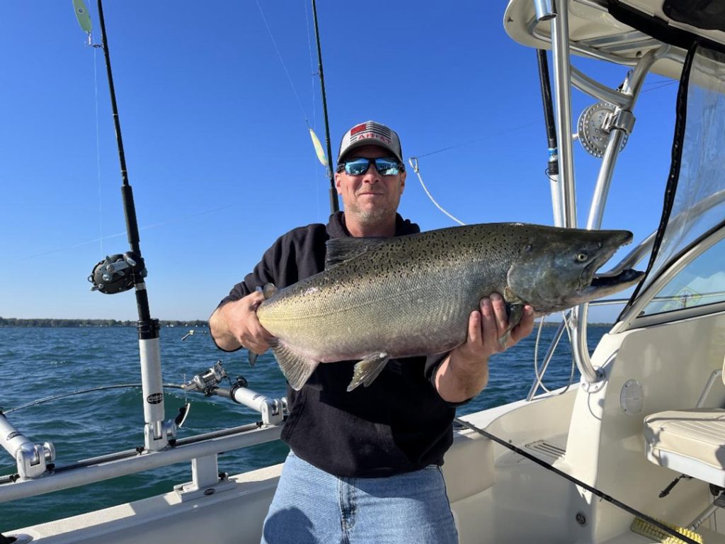 Chris S. with a 21 lb mature king salmon