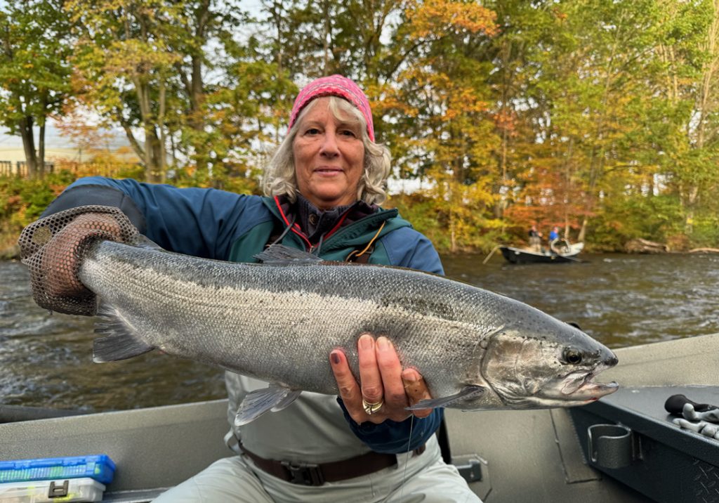 Debbie with chrome steelhead