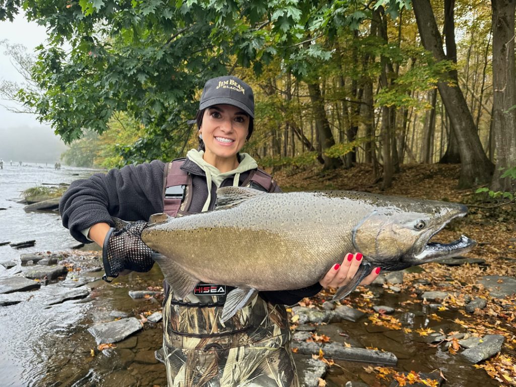 Renee S., of Roxbury NJ, with king salmon