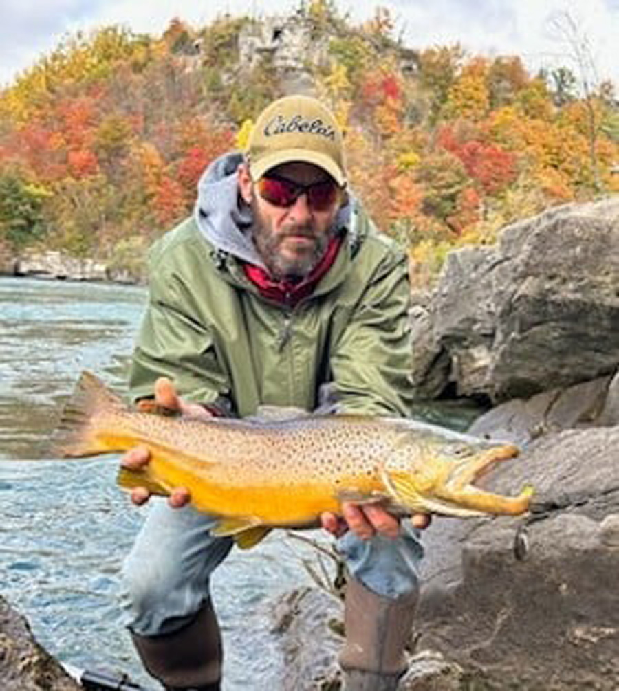 Mike Ziehm with brown trout