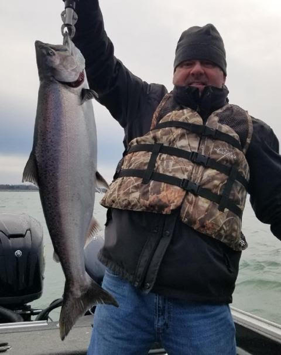 Doug Ferrick with king salmon