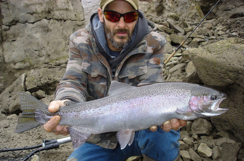 Mike Ziehm with steelhead