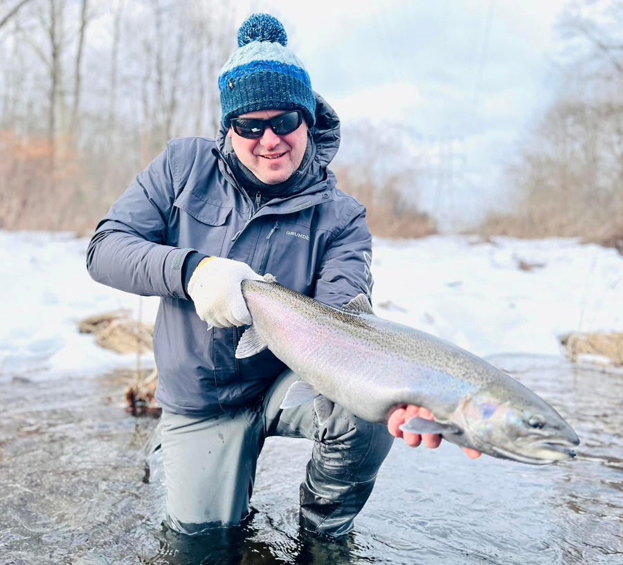 Brandon with steelhead