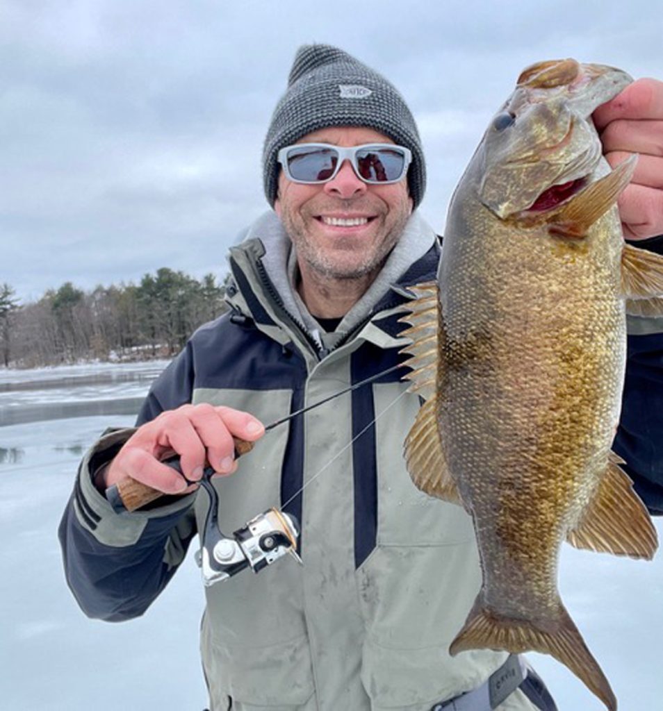 ME smallmouth on the ice.