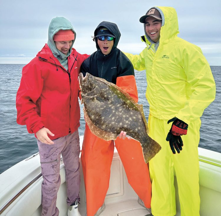 Spencer Faucher with 16.38-pound fluke