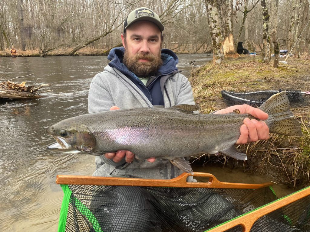 Braden Woods with steelhead