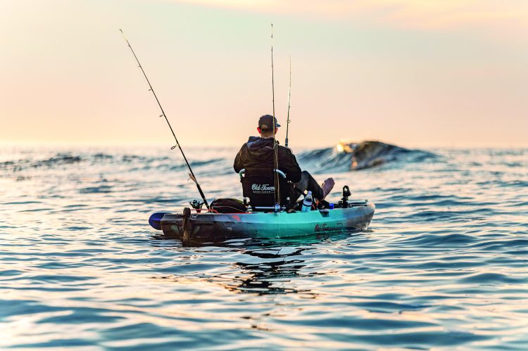kayak fishing for stripers in Maine