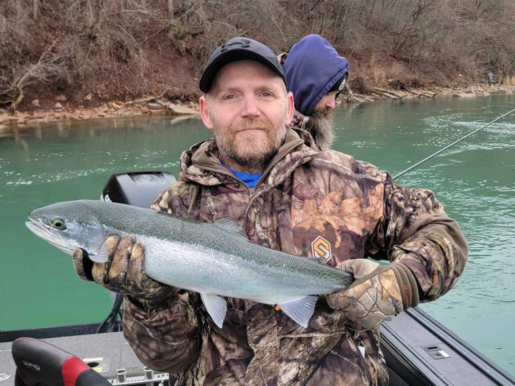 Earl Seitz with steelhead