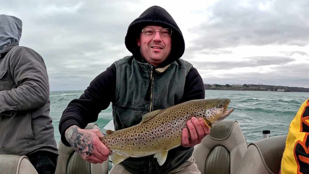 Jimmy Soliday with brown trout