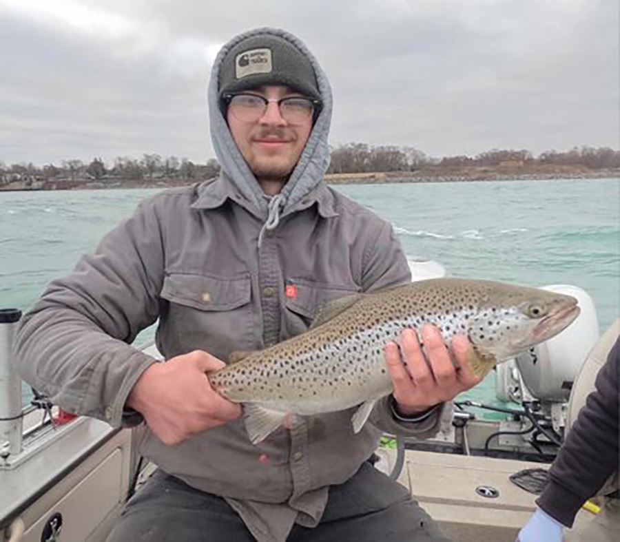Mike Soliday with brown trout