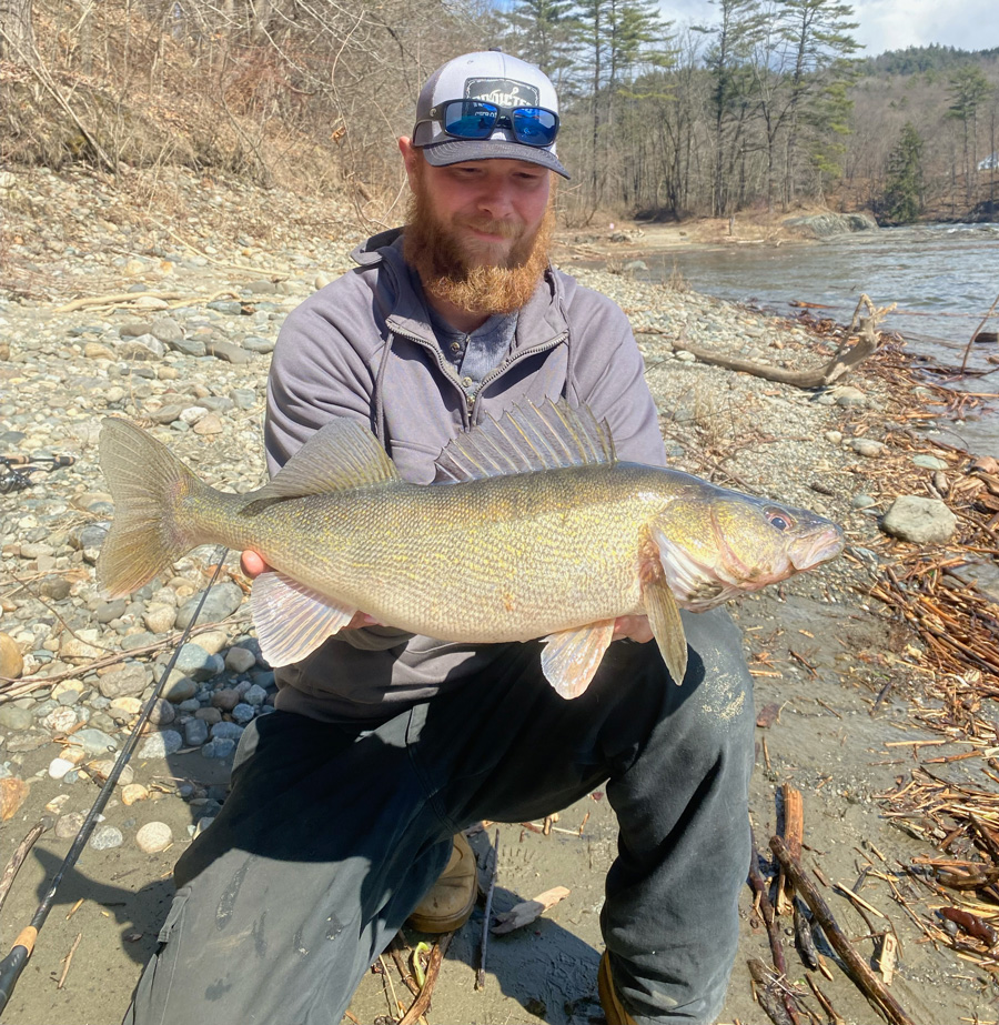 Trevor Woods with walleye