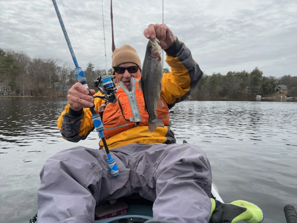 Billy Eicher with rainbow trout