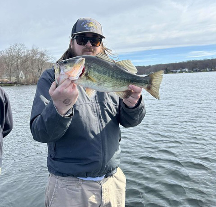 Josh with largemouth bass