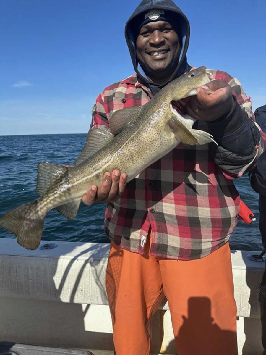 Antoine Scott with cod