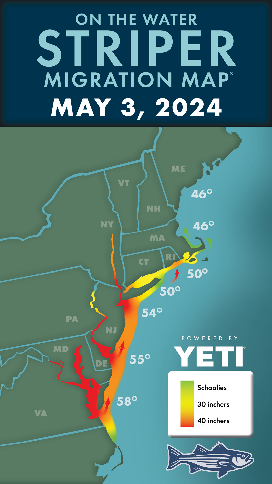 Striper Migration Map May 05, 2024