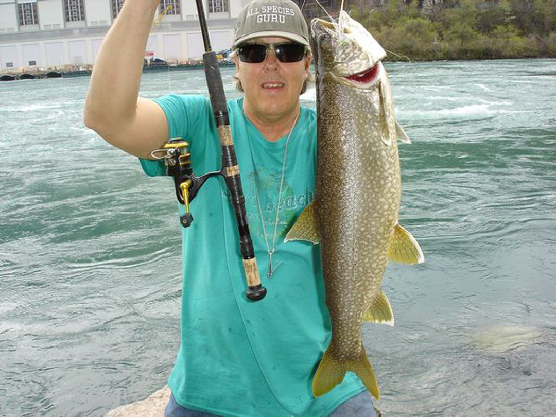 Mike Rzucidlo with lake trout