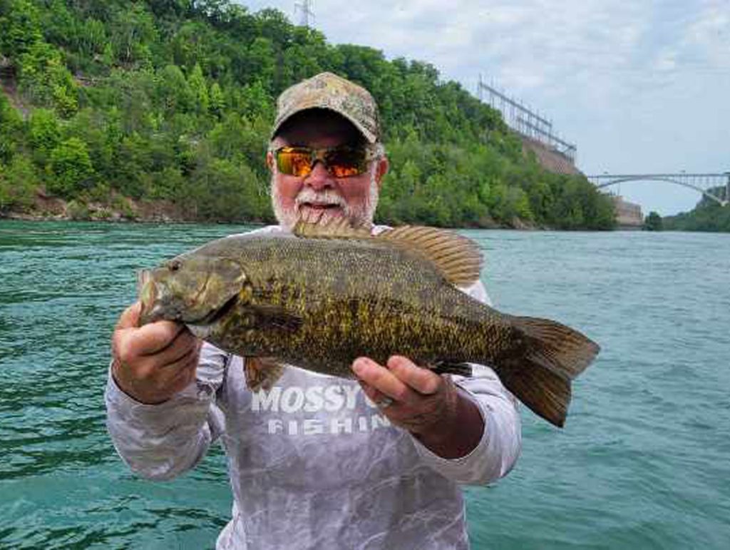 Rick Mansfield with smallmouth bass
