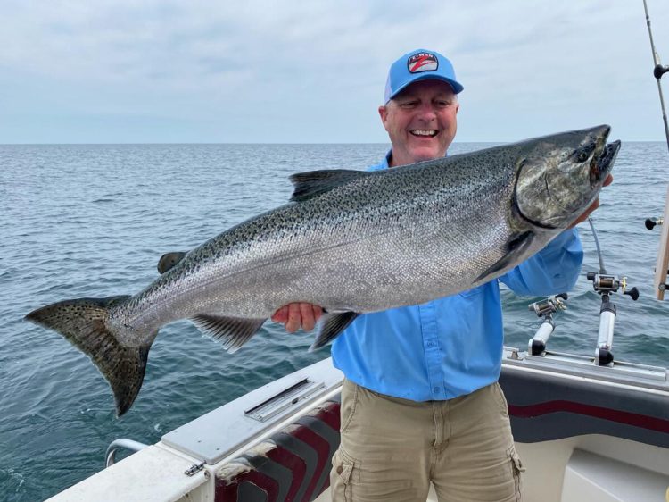 Capt. Frank Campbell with a big king salmon