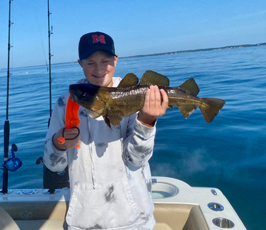 Jayden Stanchfield with cod