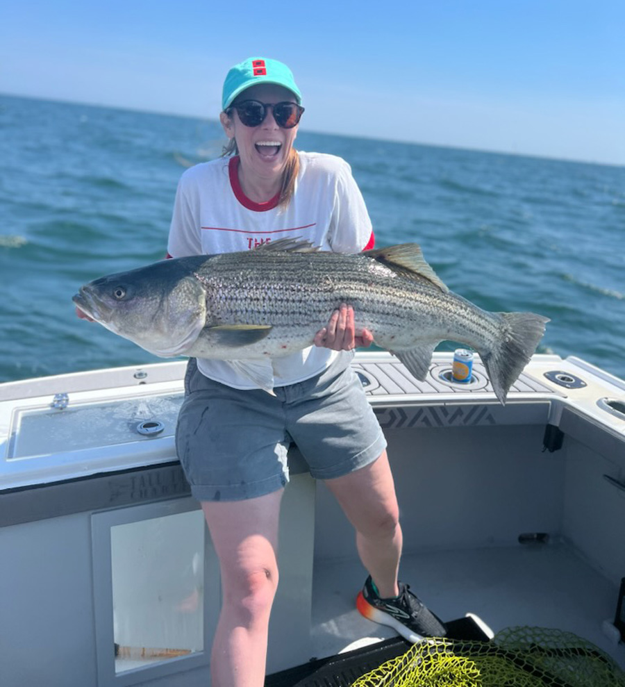 Tall Tailz Charters striped bass