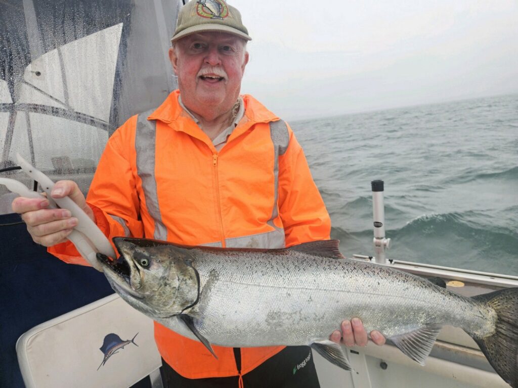 Peter with king salmon