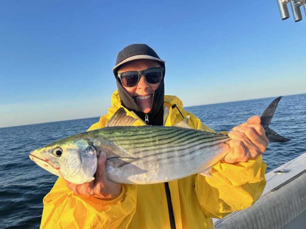Leigh G with her first ever bonito