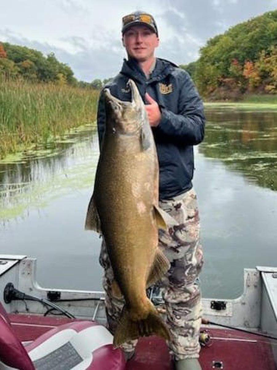 Chase Reed with king salmon