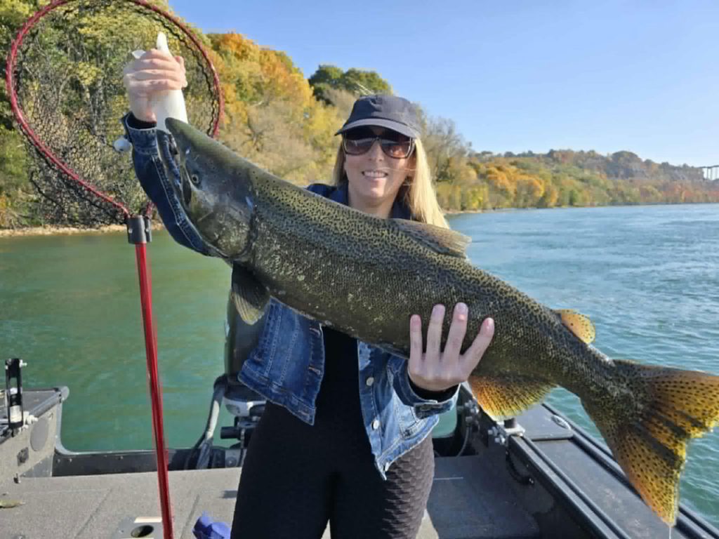 Crista Srouji with king salmon