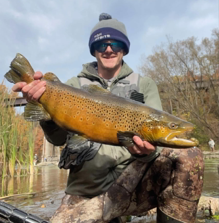 Matt Vogt with brown trout