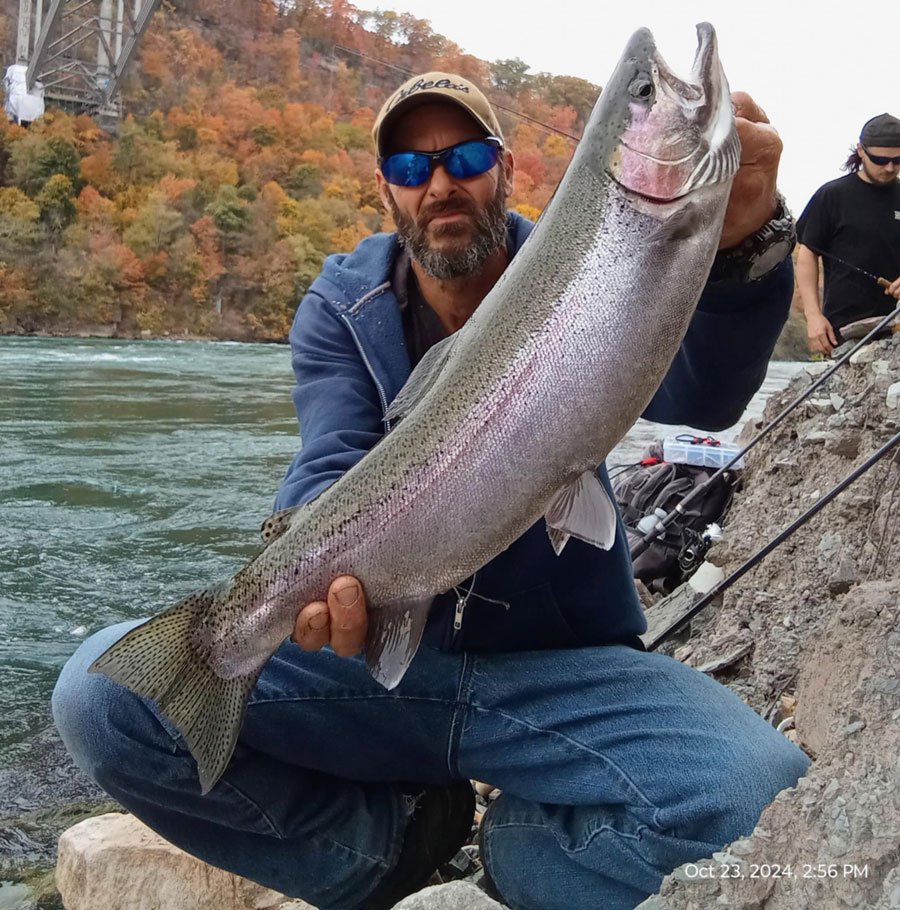 Mike Ziehm with steelhead