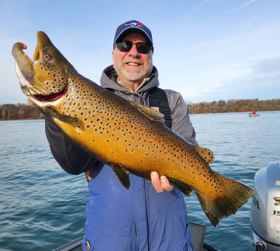Gary Laidman with brown trout