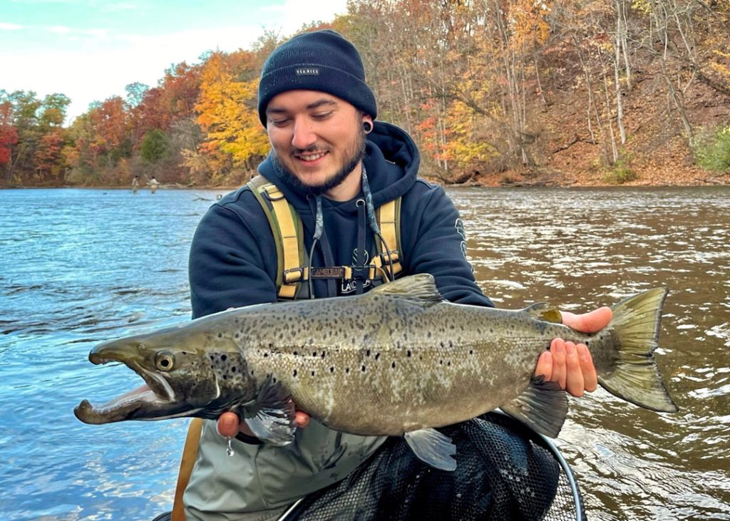Mike with Oak Orchard Atlantic Salmon