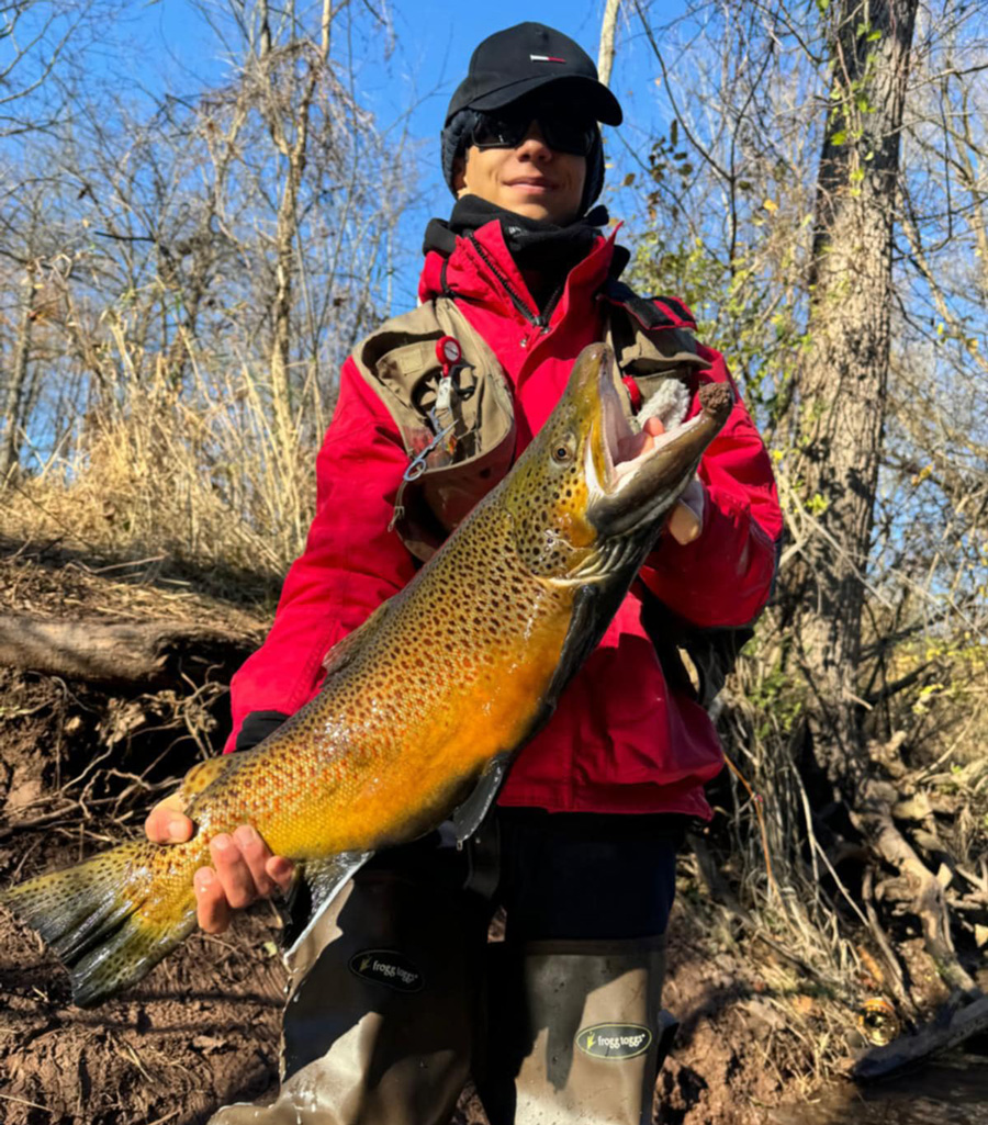 Alberto Coccoli with brown trout