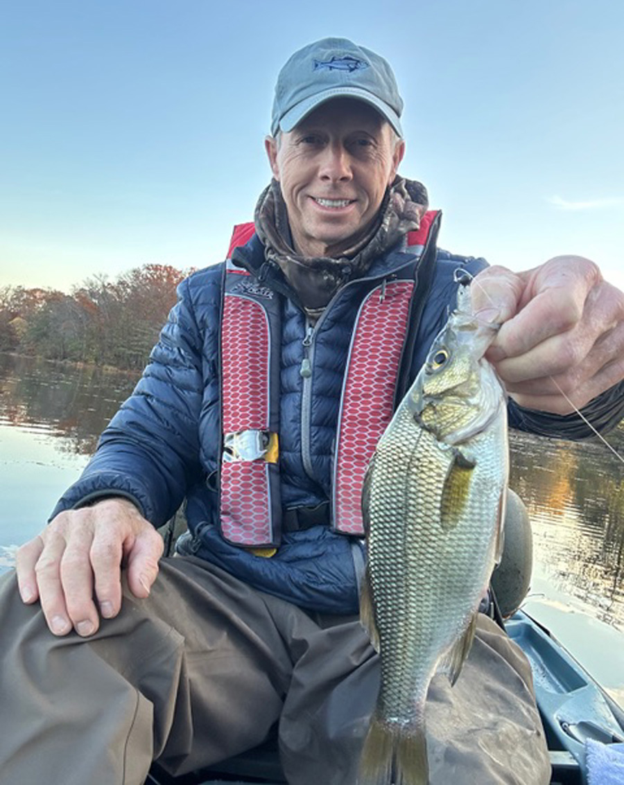 Steve Langton with white perch