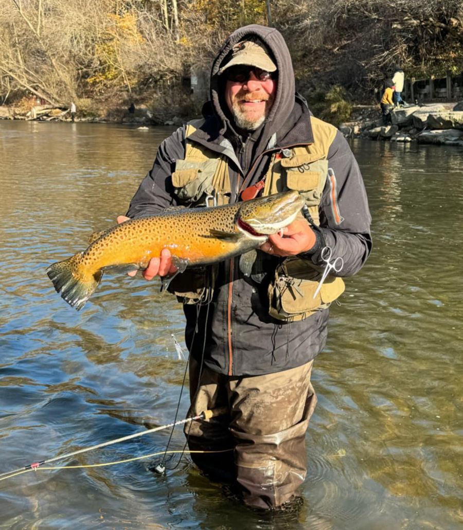Vic Thibault with brown trout