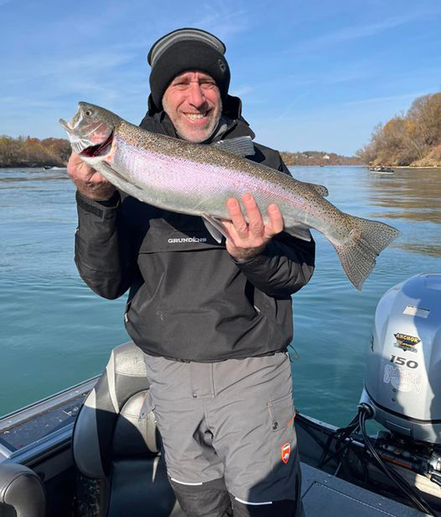 Randy Kaye with steelhead