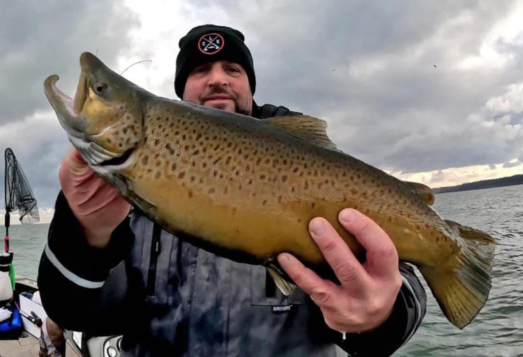Ron Barwidi with brown trout