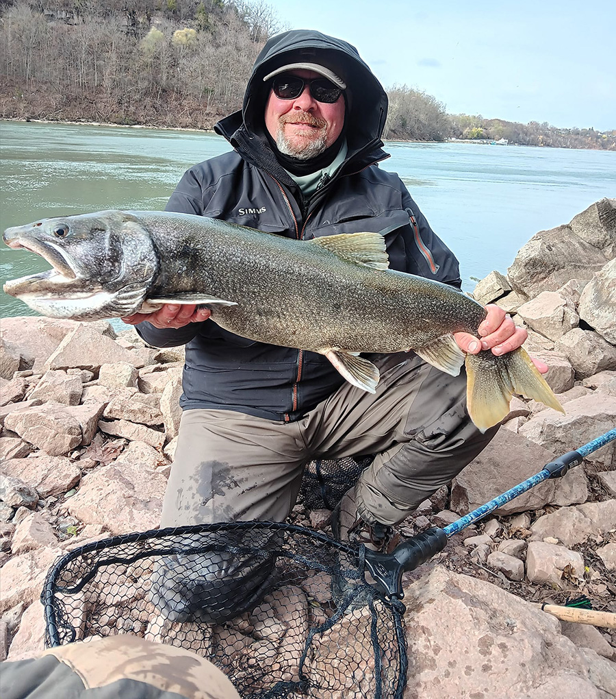 Vic Thibault with lake trout