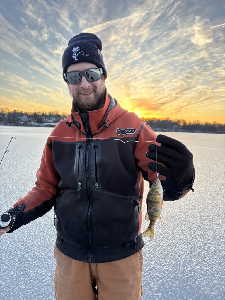 ice fishing on Long Island at Lake Ronkonkoma