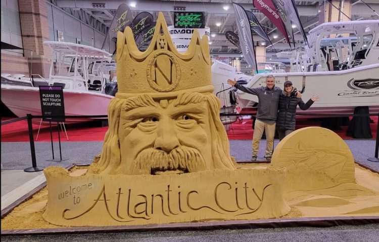 AC Boat Show 2024 sand sculpture
