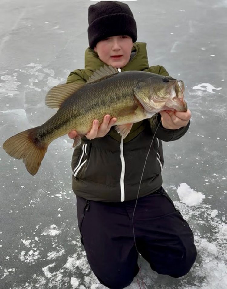River with a nice largemouth bass