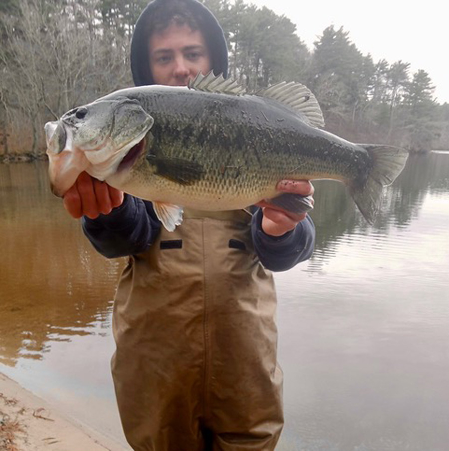 Chris Martin with largemouth bass