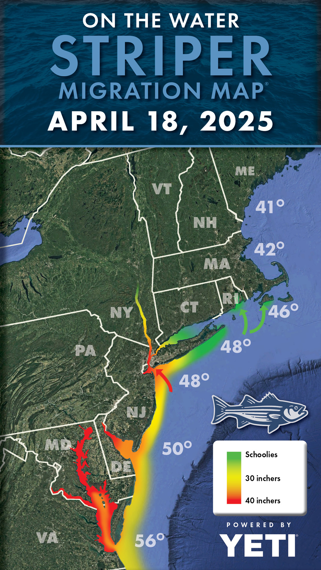 2025-04-18 Striper Migration Map
