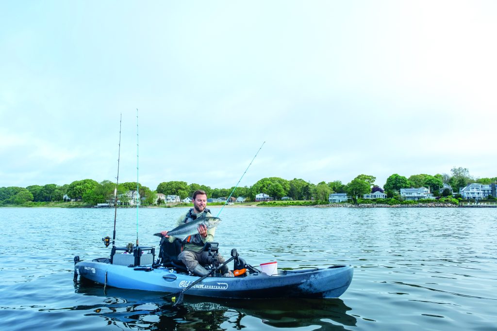 kayak fishing in Narragansett Bay