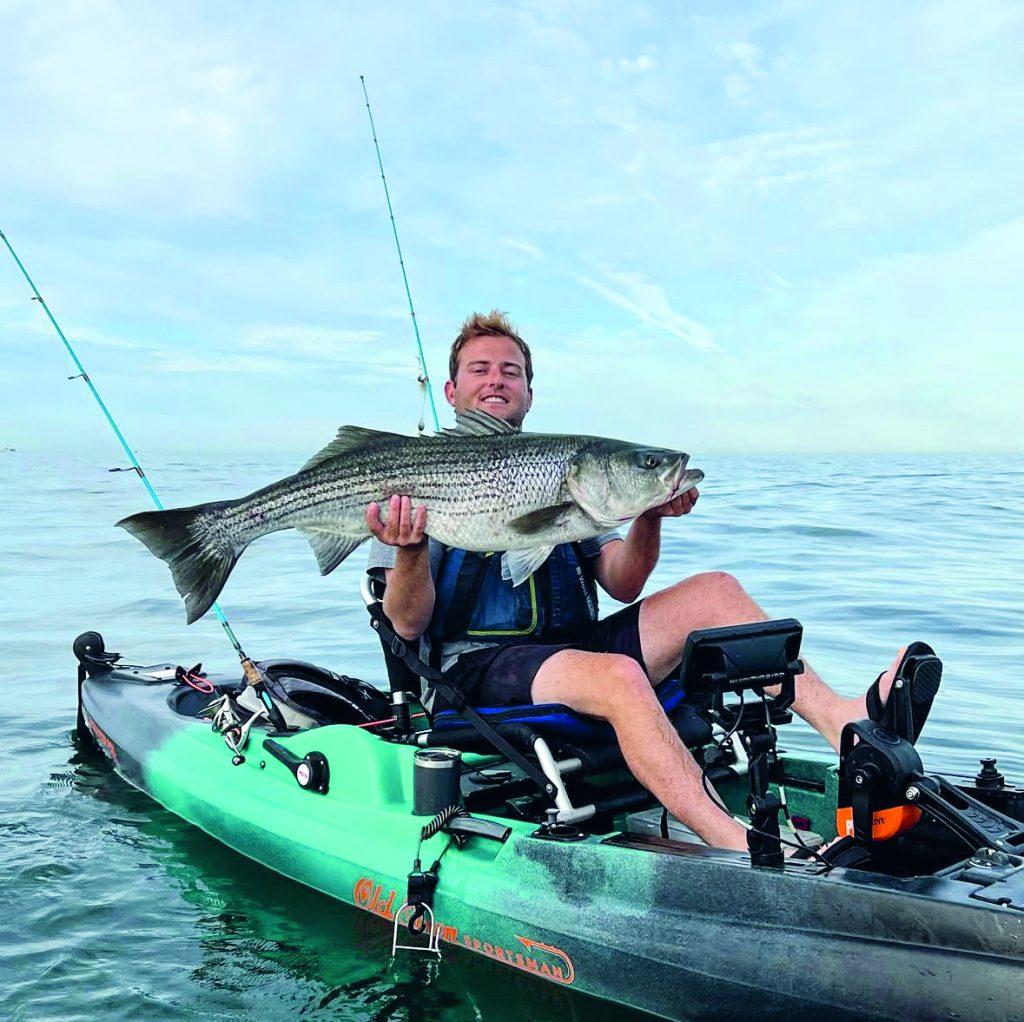 kayak fishing in Narragansett Bay